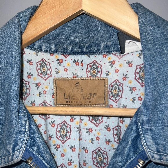 Vintage Cropped Bomber Style Lizwear jean jacket - Picture 3 of 5